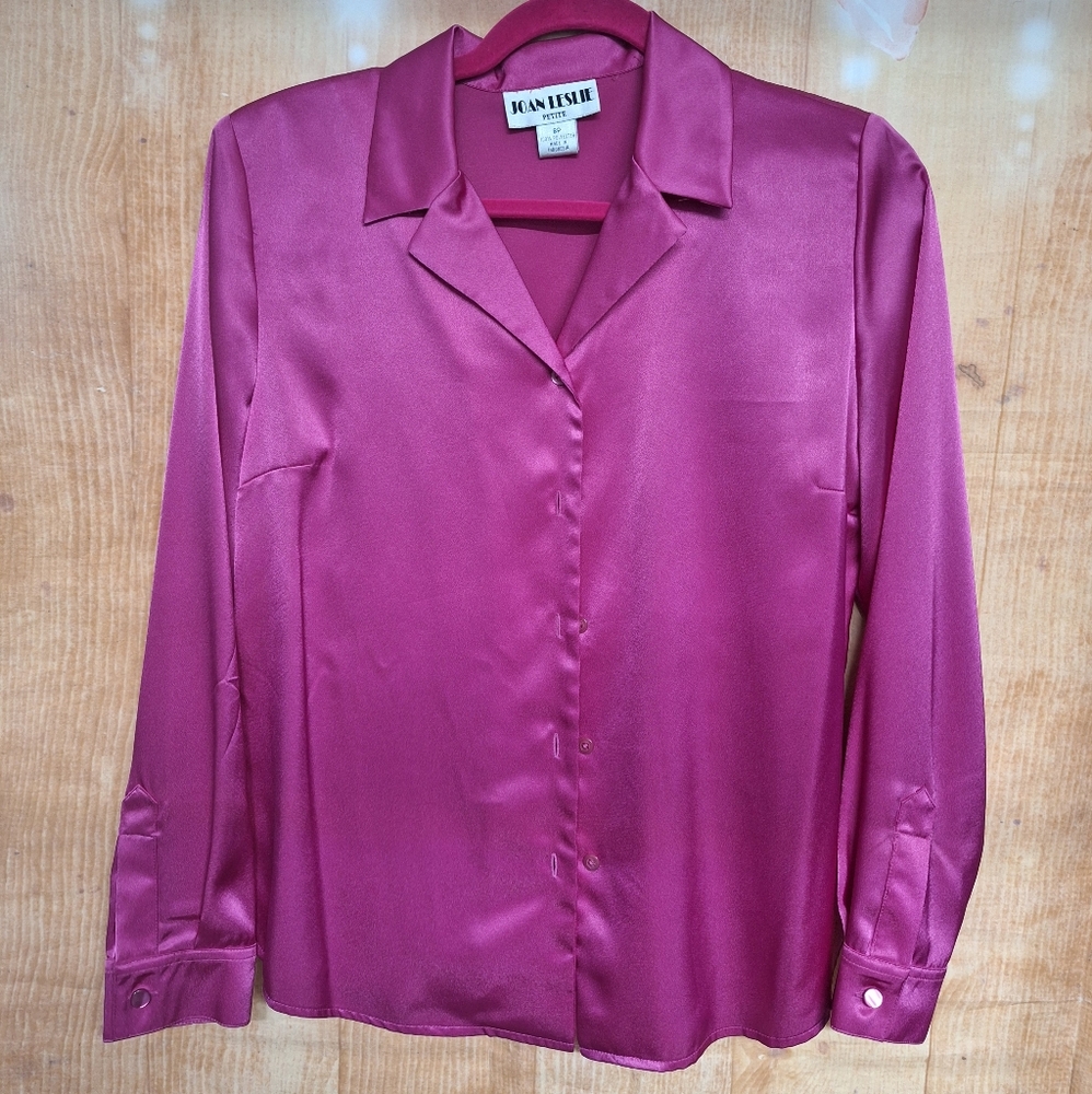 Jan Leslie Pink Long Sleeve Button Down Shirt